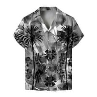 Flower majica kratkih rukava Muška ljetna plaža u obliku opuštene povremene lijena košulje
