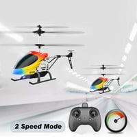 Helikopter za daljinsko upravljanje 2.4GHz 4dm RC helikopteri sa žirom za avione za početnike, 3. Kanal, LED svjetlo, visoka i mala brzina, baterija, žuta plava