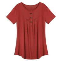 Košulje za žene Ljeto Tunika Ležerne prilike plus veličine kratkih rukava labava bluza za bluzu za žene za žene