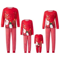 Yilvust Porodica koja odgovara Božićne pidžame Postavite praznične jamme Xmas PJS za žene Muška par i tinejdžeri