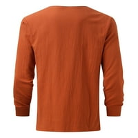 Muške majice Solid Boja O-izrez Dugi rukav Tips Proljeće i ljetni slobodno vrijeme Travel Pamuk Vintage
