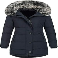 Dabuliu zimski lažni kaput topla ženska zimska modna kapuljača fleece jaknu kaput unutar crnih zimskih