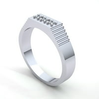 Originalni 0,15CTW okrugli rez dijamantski muški klasični zaručnički prsten od 3 kamenog godišnjica
