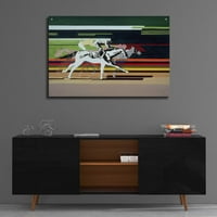Epic Art 'utrke konji' Beverly Doyle, akrilna staklena zida Art, 36 x24