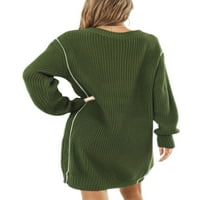 GLONME Duks sa punim bojama za žene Casual Toplo mini haljine Labavi rastezanje pulover Jumper Army