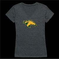 Republika 521-201-HCH-CAL Pomona Broncos Womens Cinder majica, Heather Carkoal - mali