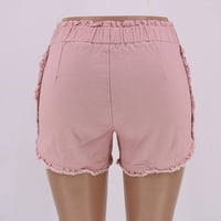 Ženske ležerne ljetne traper kratke hlače Srednja struka rastezljiva jean kratke hlače sa džepovima