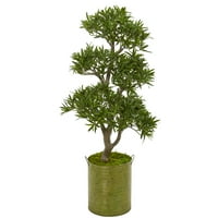 41 Bonsai Styled Podocarpus umjetno stablo u Metalnom sadnjaku