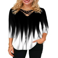 ZDCDCD ženske majice gradijentnih rukava u boji bluze vrhovi
