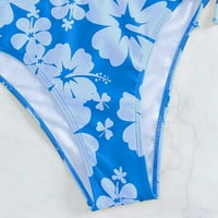 Booker Dva kupaći kostim za žene tiskane čipke gore visokog struka ženskog podijeljenog kupaći kostim
