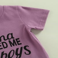 Canrulo novorođenčad Dječji dječaci Slatka slova s ​​odjećom Majice kratkih rukava + tiskane kratke
