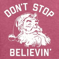 Divlji Bobby, Santa Claus ne prestaju vjerovati majicom dugih rukava, vintage Heather Crvena, XX-velika