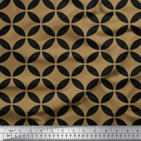 Soimoi smeđa pamučna kambrična tkanina krug Art Geometrijska štampana tkanina od dvorišta široko