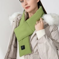 Safuny grijanje šal USB pametni punjenje šal za vrat i rame za muškarce i žene čvrsti topli vrat mekani modni zimski šal zeleni