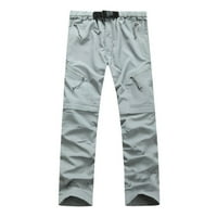 Muške hlače Muškarci Ljeto Brze suhe vanjske tanke odvojive vodootporne hlače pantalone Sivi XXL