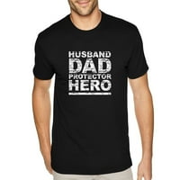 Xtrafly Odjeća Muški suprug tata zaštitnika Heroj Otac Dan Crewneck Majica Funny Poklon