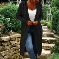 Zimski kaputi za ženska klirenska prodaja Ženska pletiva Labavi duljina Srednja dužina nepravilnog džemper sa crnim crnim
