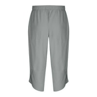 Muški znojne hlače za muškarce Ležerne prilike, čvrsti džep elastični struk ravne polovine Hlače hlače