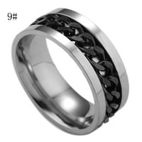 Prstenovi muški titanijski čelični čelični rotacijski prsten prekogranični nakit prsten