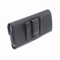 Crna horizontalna kožna futrola zaštitna torbica W 6ft dugačak tip-c USB kabl za sinkronizaciju kabela