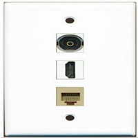Riteav - Port HDMI i port telefon RJ RJ beige i port toslink zidna ploča