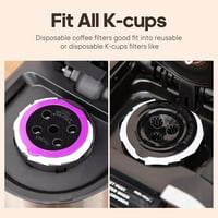 Jednokratni filtri za kafu 100kountski filter za papir za kavu Kompatibilan je s Keurig jednom poslužite 1. i 2.0, odgovara svim brendovima K Cup filtra