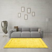 Ahgly Company Indoreni pravokutnik Sažetak žuti prostirke savremene površine, 2 '5'