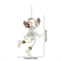 Angel ukrasi Božićne anđele lutke viseći ukrasi božićne drvce plišane ukrase slatka anđela lutka privjesak