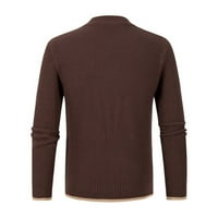 Pumfeylm pulover džemperi za muškarce muške lagane pulover džempere lagana trendi kafa L