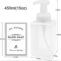 Pjenomiranje sapuna, 15oz punjenje pjene sapuna sa vodootpornim naljepnicama, plastičnom pjenastim ručnim
