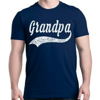 Shop4ever Muška djed klasična grafička majica za bejzbol oca velika majica velika mornarica