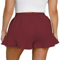 Luxplum dame kratke vruće hlače Bermuda Mini pant visoki stručni ljetni kratke hlače za plažu Torba za bagene Sportsko vino crveno xs