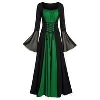 Za žensku haljinu trube za irsku košulju s korzetom Tradicionalna haljina Ženska gotička retro dugih