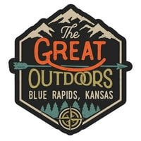 Plavi Rapids Kansas Veliki magnet za dizajn na otvorenom