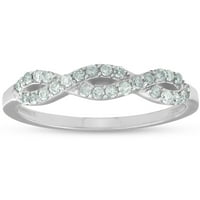 Pompeii 1 4ct Infinity Diamond vjenčani prsten 14k bijelo zlato
