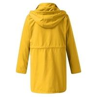 LISINGTool zimski kaputi za žene dugi kaput s kapuljačom vanjske lagane vjetrenjače za kišni jaknu vodootporni
