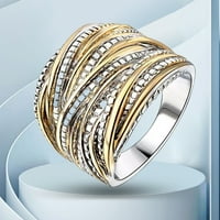 Odijev višeslojni sjajni dijamantni prsten namotaj fini obrtnički prsten luksuzni cirkonijski dijamant elegantan retro vječni angažman vjenčani prsten nakit oprema