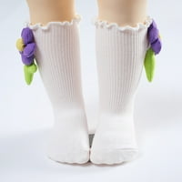 Dekoracija cvijeća Zimske tople duge čarape za mališane dječake Djevojke Dječje Dječje čarape Princeze čarape Podne čarape 1- y
