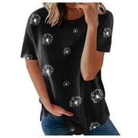 Ženski vrhovi Ženski povremeni modni print majica s kratkim rukavima