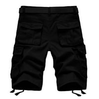 Muška ležerna boja na otvorenom Pocket plaža Radna pantalona za teretna kratke hlače crna 29