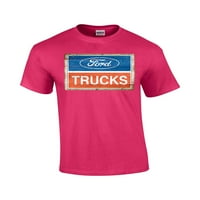 Američki Ford kamioni Logo Majica s kratkim rukavima za odrasle-FUSCHIA-5XL