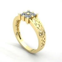 0,33CTW okrugli rez dijamant muški modernim obljetničkim angažmanim prstenom čvrstog 14k ruža, bijelo ili žuto zlato FG VS