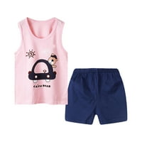 Dječji odjeća Dječja dječje djevojke za spavanje majica bez rukava kratke hlače Pajemma Loungewear Set