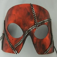 Rafe tamnocrvena pukotina metalna parna maska ​​maskira maska ​​maska