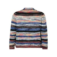 Lisenrain ženski prugasti prugasti dugi rukav otvoren prednji pleteni kardigan casual pulover džemper scerna odjeća