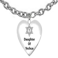 Mesianic, Christian kćer Heshua Srca sa zvijezdom Davida sa krstom u centru, na lijepom podesivom ogrlicu