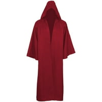 Funicet Ženski gotički kapuljač otvoreni prednji kaputijski kaput jakna od obloga ogrtač CRVA crveni