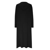 Ženska haljina Ležerne prilike linije haljine haljina s kapuljačom Džepne haljine crna l