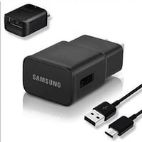 Brzi adaptivni zidni punjač za Samsung Galaxy A21S EP-TA20JBE - Tip C USB-C 10FT i OTG adapter - Rapid punjenje - crna