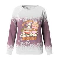 Bluze za žene Dressy Ležerne prilike za žene Grafičke majice Žene pulover Top Snowman Print Casual Sports